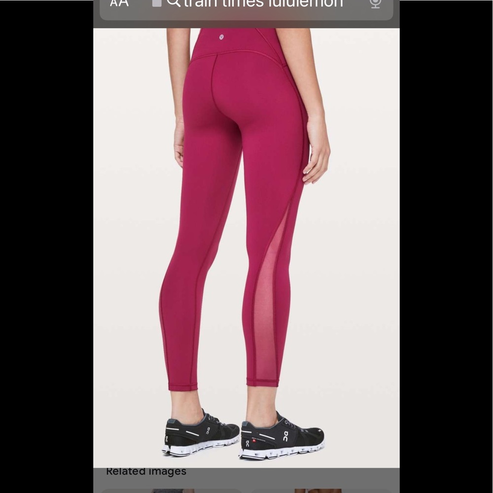 Lululemon Train Times leggings - size 12 - 21 inseam red